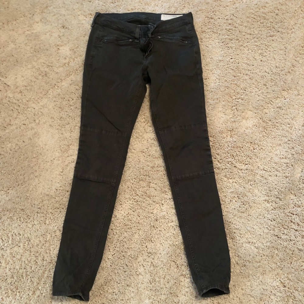 Rag and Bone Ridley Moto Jeans -dark olive